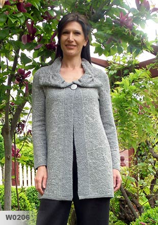 Jacquard Embossed Cardigan/Coat